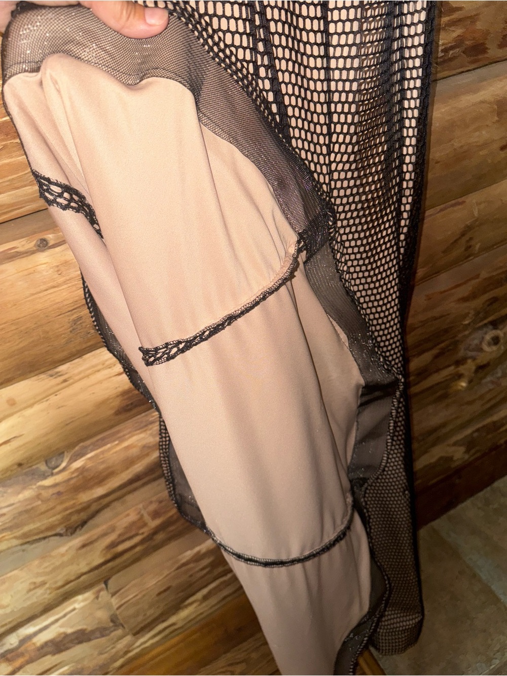 Jovani Two-Piece mermaid style Black Mesh Overlay Dress Homecoming - Picture 7 of 8